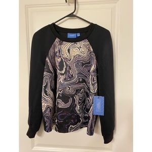 Vera Wang Black Casual Top, Women’s Size L NWT